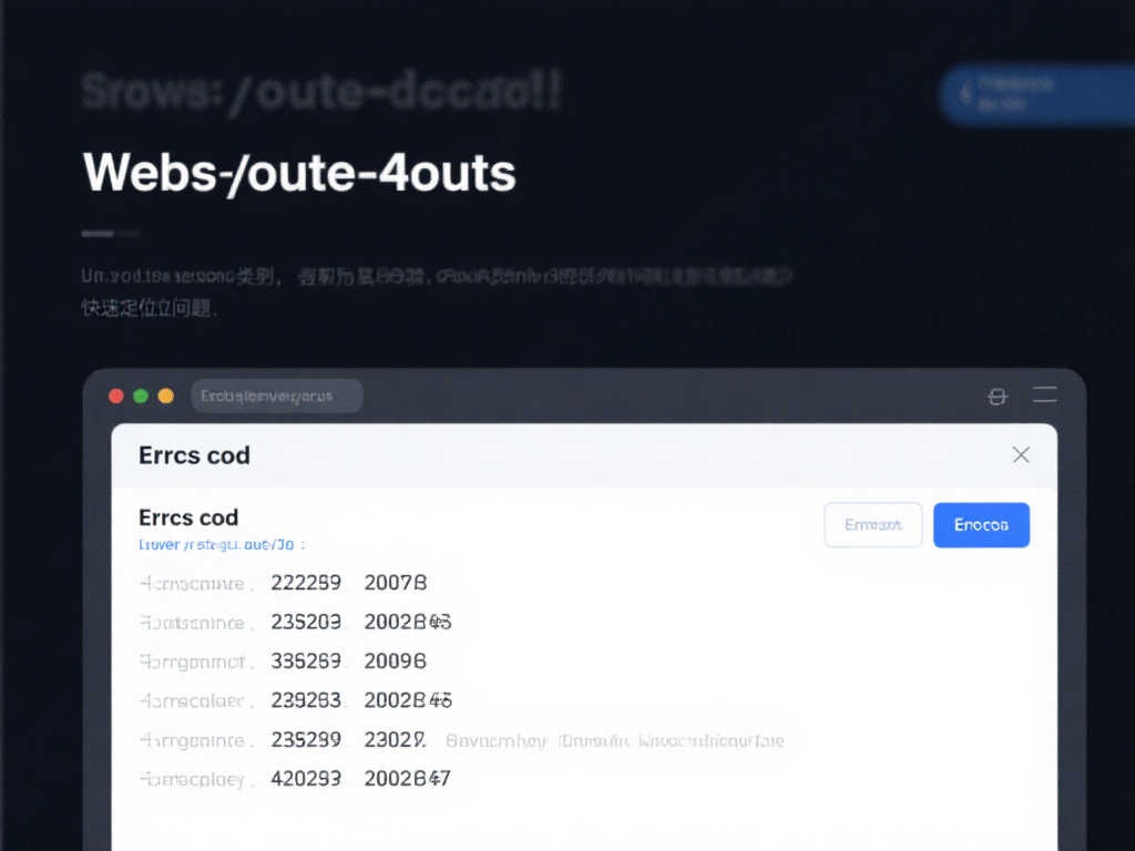 网站请求出错 当网站请求出错时,通常会显示一组错误代码